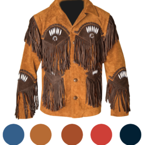 Western Leather Jacket | D12V1 Multi-Color