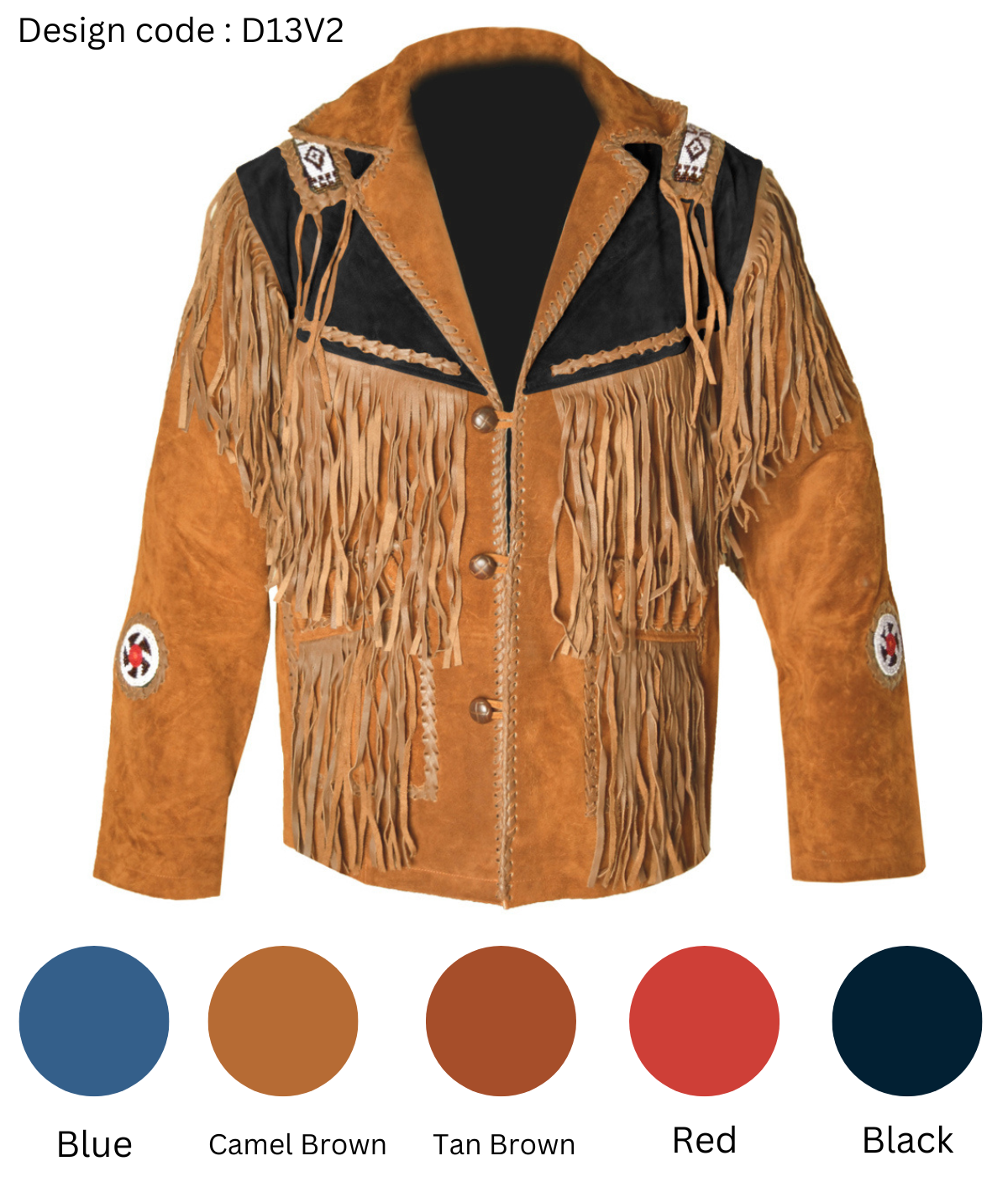 Western Leather Jacket | D13V2 Multi-Color
