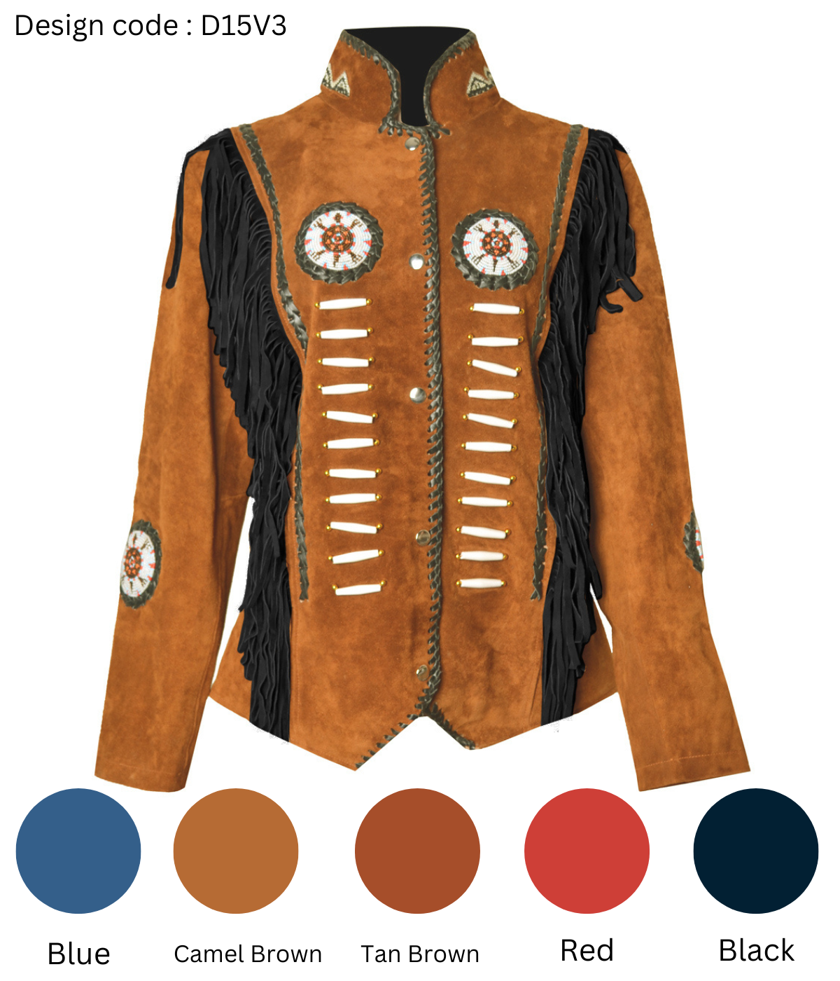 Western Leather Jacket | D15V3 Multi-Color