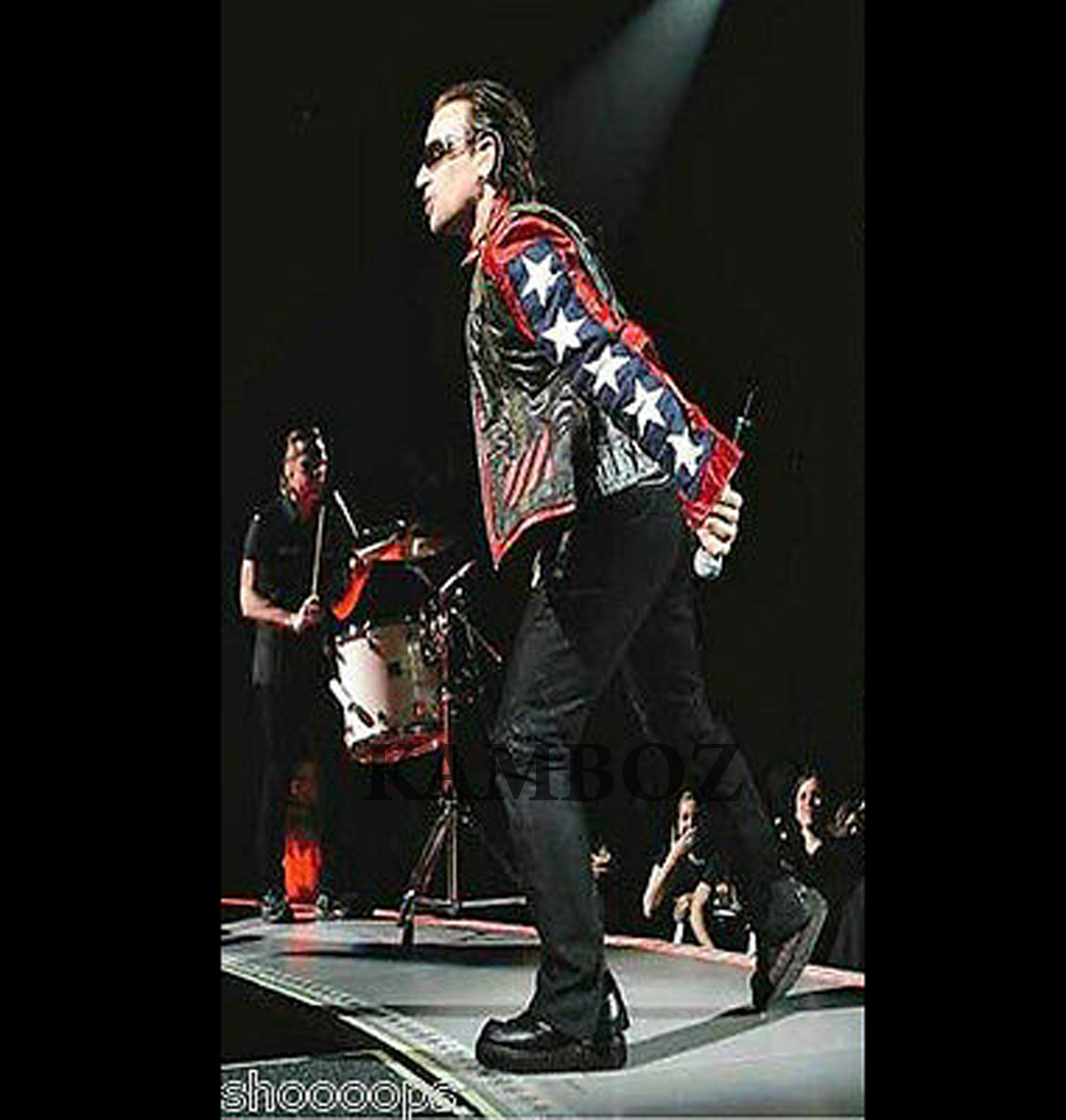 U2 Bono Jacket | Bono Flag Jacket - Image 5