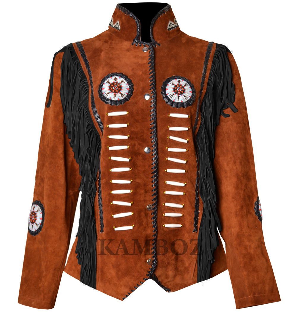Western Leather Jacket | D15V3 Multi-Color - Image 2
