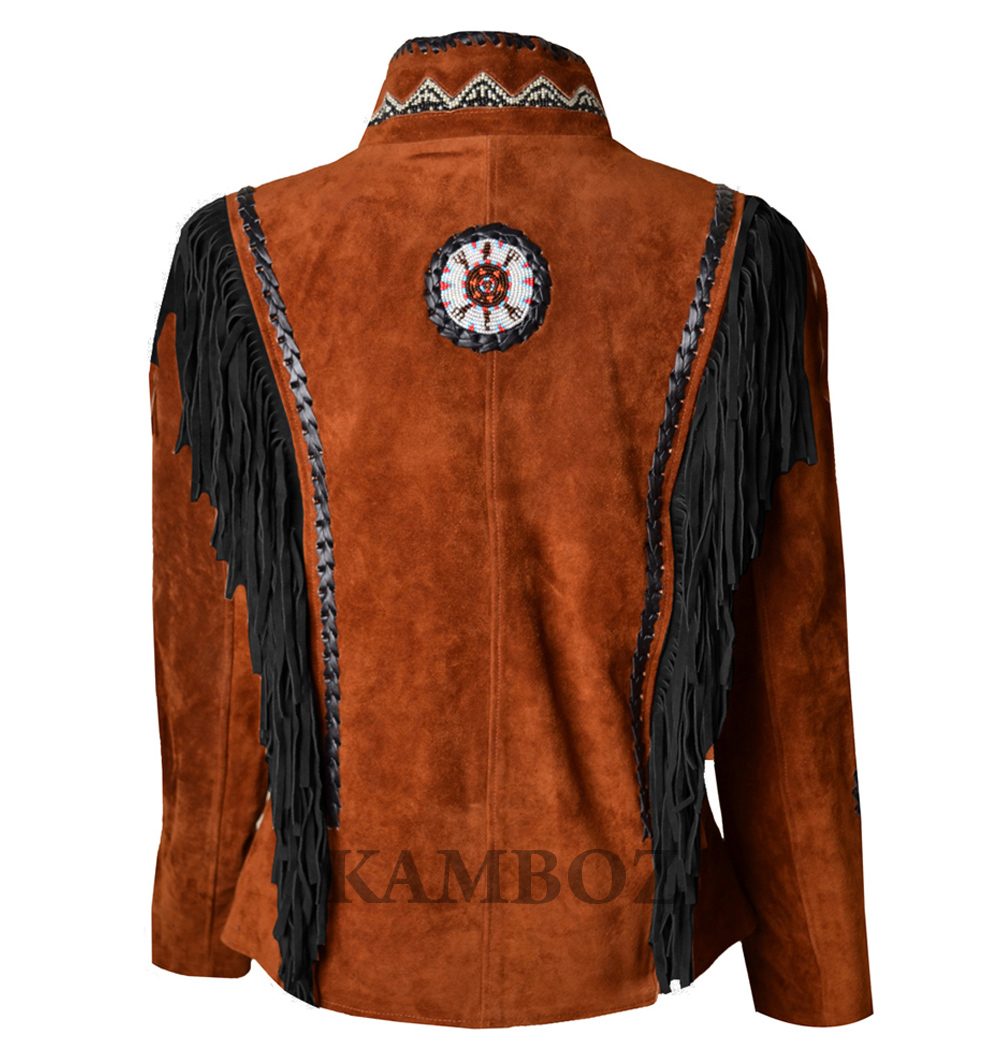Western Leather Jacket | D15V3 Multi-Color - Image 3